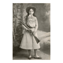 Load image into Gallery viewer, Digitally Restored and Enhanced 1899 Annie Oakley Print - Sharpshooter Portrait Wild West Legend - Frontier Markswoman Pioneer - Archival Print
