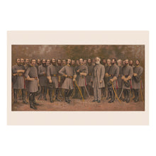 Cargar imagen en el visor de la galería, Digitally Restored and Enhanced 1907 Lee and His Generals Print - Confederate Commanders Civil War - Military Leadership - Archival Print
