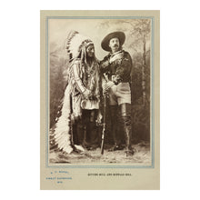 Cargar imagen en el visor de la galería, Digitally Restored and Enhanced 1897 Sitting Bull and Buffalo Bill Print - Wild West Show Portrait - Frontier Legends Montreal - Archival Print

