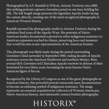 Load image into Gallery viewer, Digitally Restored and Enhanced 1886 Geronimo Print - Apache Leader Portrait Arizona Territory - Frontier West Native American - Archival Print
