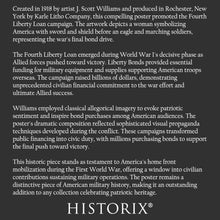 Load image into Gallery viewer, 1918 Fourth Liberty Loan Poster - For Victory Buy More Bonds WWI - Home Front Treasury Campaign - Archival Print
