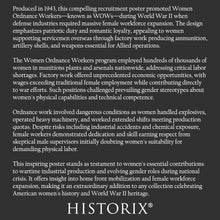 Load image into Gallery viewer, Digitally Restored and Enhanced 1943 WWII Women Ordnance Workers Poster - Shes a WOW - World War II Home Front Propaganda - Archival Print
