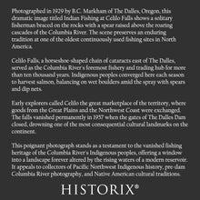 Cargar imagen en el visor de la galería, Digitally Restored and Enhanced 1929 Celilo Falls Fishing Print - Columbia River Indigenous Salmon Spearing Oregon - Pre-Dam Heritage - Archival Print
