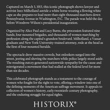Load image into Gallery viewer, Digitally Restored and Enhanced 1913 Inez Milholland Suffragette Print - Women's Suffrage March Washington DC - Pennsylvania Avenue - Archival Print
