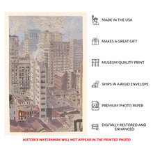 Cargar imagen en el visor de la galería, Digitally Restored and Enhanced 1901 New York Skyscrapers Print - City Skyline Urban Architecture - Early Manhattan Cityscape - Archival Print
