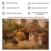 Load image into Gallery viewer, Digitally Restored and Enhanced 1908 Washington at Christ Church Print - Easter Sunday 1795 Alexandria Virginia - Presidential History - Archival Print

