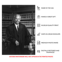 Cargar imagen en el visor de la galería, Digitally Restored and Enhanced 1972 William Brennan Print - Supreme Court Justice Portrait - Constitutional Law Civil Liberties - Archival Print
