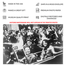 Load image into Gallery viewer, Digitally Restored and Enhanced 1963 JFK Dallas Motorcade Print - Kennedy Last Day Presidential Photograph - Historic Moment - Archival Print
