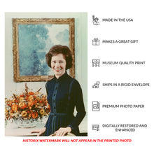Cargar imagen en el visor de la galería, Digitally Restored and Enhanced 1977 Rosalynn Carter Print - First Lady Official White House Portrait - Mental Health Advocate - Archival Print
