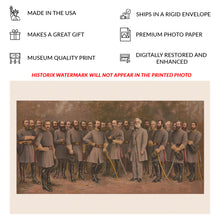 Cargar imagen en el visor de la galería, Digitally Restored and Enhanced 1907 Lee and His Generals Print - Confederate Commanders Civil War - Military Leadership - Archival Print
