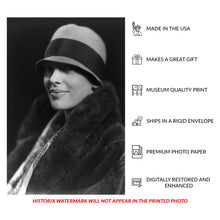 Cargar imagen en el visor de la galería, Digitally Restored and Enhanced 1930 Amelia Earhart Print - Aviatrix Portrait Golden Age Aviation - Women Pilots Ninety-Nines Era - Archival Print
