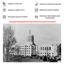 Load image into Gallery viewer, Digitally Restored and Enhanced 1939 Oregon State Capitol Print - Salem Art Deco Architecture - PWA New Deal Depression Era - Archival Print
