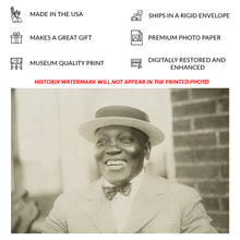 Load image into Gallery viewer, 1909 Jack Johnson Print - Heavyweight Boxing Champion Portrait - Golden Smile Boxing Pioneer - Archival Print
