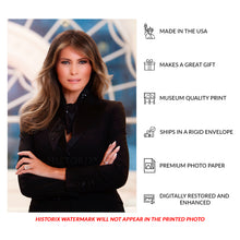 Load image into Gallery viewer, 2017 Melania Trump Print - First Lady Official White House Portrait - Contemporary Political Era - Archival Print
