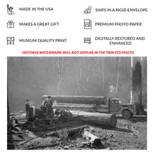 Load image into Gallery viewer, Digitally Restored and Enhanced 1941 Tillamook Oregon Logging Print - Pacific Northwest Timber Industry FSA - Coast Range Forestry - Archival Print
