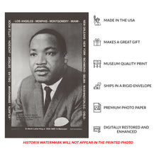 Cargar imagen en el visor de la galería, Digitally Restored and Enhanced 1972 Dr Martin Luther King Jr Memorial Poster - In Memoriam - Civil Rights Leader Portrait - Archival Print
