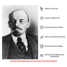 Cargar imagen en el visor de la galería, 1920 Vladimir Lenin Print - Soviet Leader Portrait - Russian Revolution Bolshevik USSR History - Archival Print

