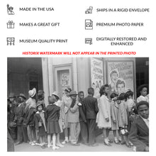 Cargar imagen en el visor de la galería, Digitally Restored and Enhanced 1941 Chicago Movie Theater Easter Print - Bronzeville South Side FSA Documentary - Great Migration Heritage - Archival Print
