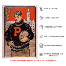 Cargar imagen en el visor de la galería, 1901 Princeton Football Photo - Collegiate Athlete Ivy League - New Jersey University Sports - Archival Print
