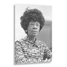 Load image into Gallery viewer, Digitally Restored and Enhanced 1972 Shirley Chisholm Print - Presidential Campaign Announcement Portrait - Unbought Unbossed - Archival Print
