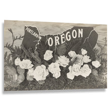 Load image into Gallery viewer, Digitally Restored and Enhanced 1910 Portland Oregon Print - City of Roses Skyline Pacific Northwest - Edwardian Era Postcard - Archival Print
