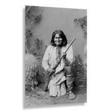 Load image into Gallery viewer, Digitally Restored and Enhanced 1886 Geronimo Print - Apache Leader Portrait Arizona Territory - Frontier West Native American - Archival Print
