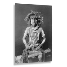 Load image into Gallery viewer, Digitally Restored and Enhanced 1910 Honovi Walpi Snake Priest Print - Hopi Ceremonial Portrait Southwest - Arizona Heritage - Archival Print
