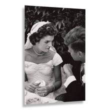 Load image into Gallery viewer, Digitally Restored and Enhanced 1953 JFK Wedding Photo - John and Jacqueline Kennedy Reception - Newport Rhode Island Wedding - Archival Print
