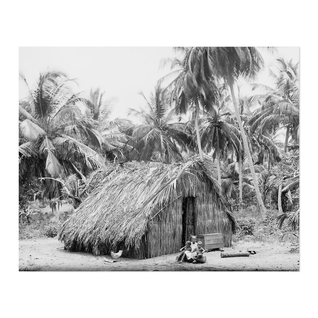 Digitally Restored and Enhanced 1903 Typical Puerto Rican Hut Print Photo - Vintage Photo of A Typical Hut in San Juan Puerto Rico Wall Art Poster