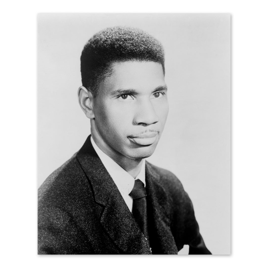 Digitally Restored and Enhanced 1963 Medgar Evers Poster Photo Print - Vintage Portrait of Black American Civil Rights Activist Medgar Evers Facing Right