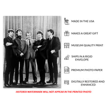 Cargar imagen en el visor de la galería, Digitally Restored and Enhanced 1964 Ed Sullivan &amp; The Beatles Photo Print - The Beatles on The Ed Sullivan Show Vintage Portrait Photo Print Wall Art
