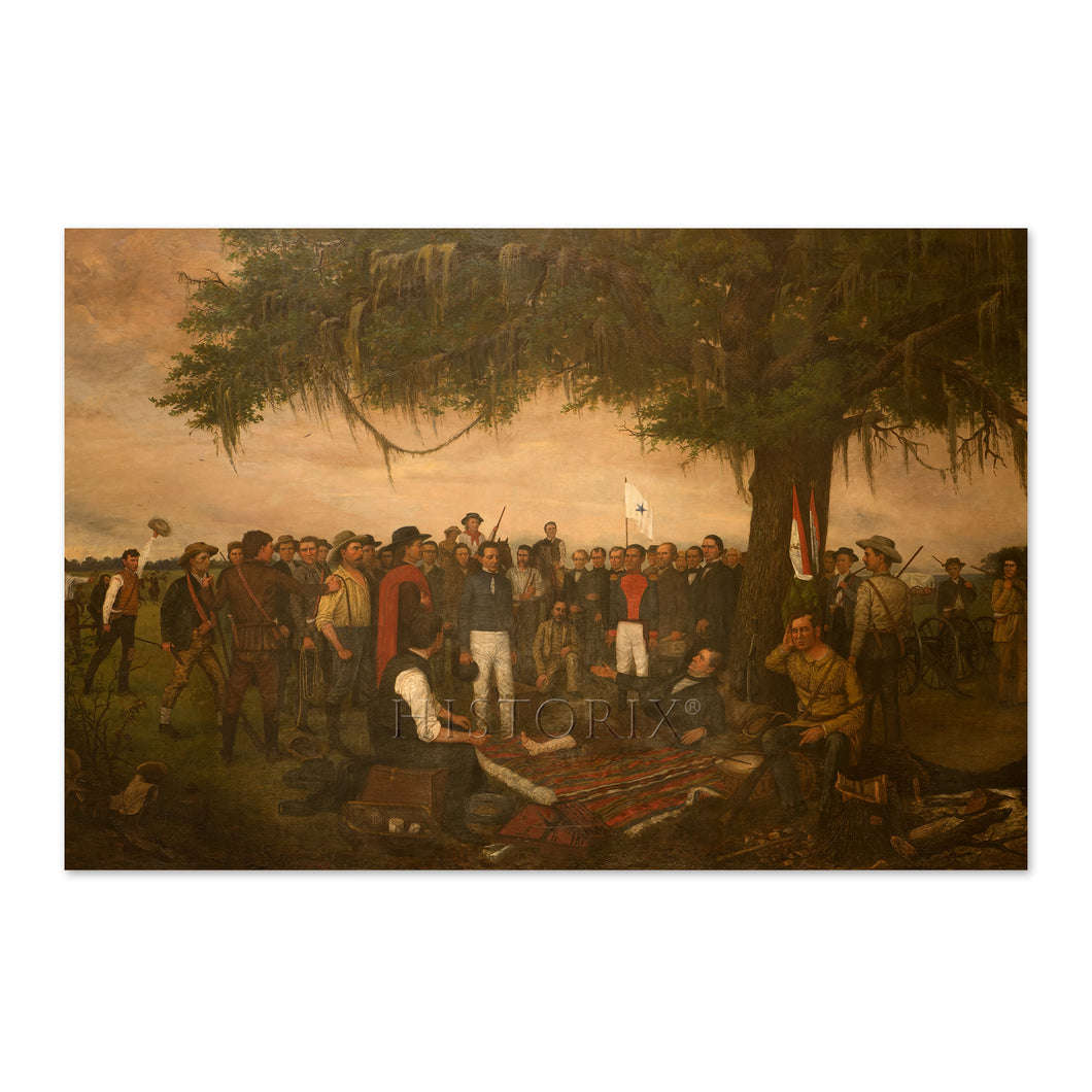 Digitally Restored and Enhanced 1836 Surrender of Santa Anna Photo Print - Vintage Poster Photo of The Surrender of Santa Anna Commissioned in 1886