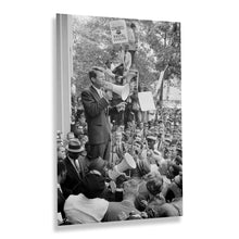 Load image into Gallery viewer, Digitally Restored and Enhanced 1963 Bobby Kennedy Photo Print - Old Poster Photo of Washington DC Justice Department Robert F Kennedy Speaking to Crowd
