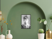 Load image into Gallery viewer, Digitally Restored and Enhanced 1890 Nellie Bly Photo Print - Vintage Portrait Photo of Journalist Elizabeth Cochrane Seaman Poster
