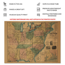 Load image into Gallery viewer, Digitally Restored and Enhanced 1861 United States Civil War Railroad Map - Military Transportation Cartography - Historical Strategic Document - Archival Print
