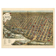 Cargar imagen en el visor de la galería, Digitally Restored and Enhanced 1891 Bird's Eye View of Minneapolis Minnesota Map - Vintage Aerial Cartography - Historic City Panorama - Archival Reproduction
