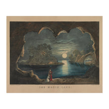 Cargar imagen en el visor de la galería, Digitally Restored and Enhanced 1856 The Magic Lake Print - Currier Ives Victorian Fantasy Twilight Mythology Romantic - Fairy Tale - Archival Print
