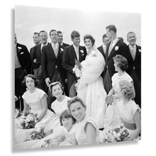 Load image into Gallery viewer, Digitally Restored and Enhanced 1953 JFK Wedding Print Photo - John and Jackie Kennedy with Wedding Party - Newport Rhode Island - Archival Print
