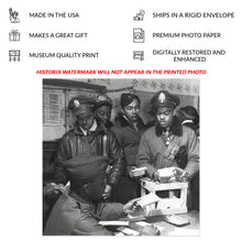 Load image into Gallery viewer, Digitally Restored and Enhanced 1945 Tuskegee Airmen Photo Print - Vintage Photo of Escape Kits Cyanide Distributed to Fighter Pilots World War II Poster
