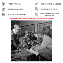Load image into Gallery viewer, Digitally Restored and Enhanced 1945 Tuskegee Airmen at Ramitelli Italy Photo Print - Old World War II Photo of Several Tuskegee Airmen Poster Wall Art

