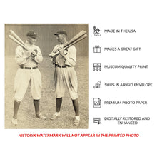Load image into Gallery viewer, Digitally Restored and Enhanced 1913 Ty Cobb Joe Jackson Print - Deadball Era Baseball Legends Detroit Cleveland - Batting Greats - Archival Print
