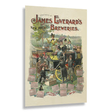 Cargar imagen en el visor de la galería, Digitally Restored and Enhanced 1895 James Everards Breweries Print - Gilded Age New York Beer Advertising Calendar - Harlem NYC - Archival Print
