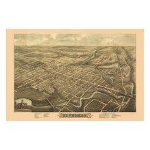 Cargar imagen en el visor de la galería, Digitally Restored and Enhanced 1896 Birds Eye View St Thomas Ontario Print - Brosius Railway City Elgin County Junction - Victorian Era - Archival Print
