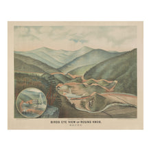 Cargar imagen en el visor de la galería, Digitally Restored and Enhanced 1884 Round Knob Blue Ridge Railroad View - Appalachian Mountain Landscape - Western North Carolina Resort - Archival Reproduction
