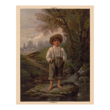 Load image into Gallery viewer, Digitally Restored and Enhanced 1868 Barefoot Boy Print - Whittier Poem Victorian Childhood - Rural American Pastoral Poetry - Archival Print
