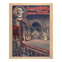 Load image into Gallery viewer, Digitally Restored and Enhanced 1898 Lyman H Howe Poster - Early Cinema Moving Pictures - Victorian Film History Exhibition - Archival Print
