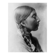Load image into Gallery viewer, Digitally Restored and Enhanced 1910 Wishham Young Woman Portrait Print - Columbia River Indigenous Pacific Northwest - Trading Heritage - Archival Print
