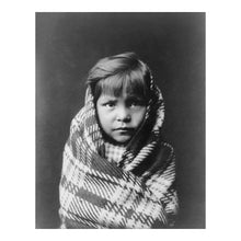 Cargar imagen en el visor de la galería, Digitally Restored and Enhanced 1905 Navaho Child Portrait Print - Navajo Indigenous Southwest - Desert Childhood Photography - Archival Print
