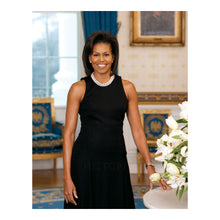 Load image into Gallery viewer, Digitally Restored and Enhanced 2009 Michelle Obama Print - First Lady Official Portrait - White House African American History - Archival Print
