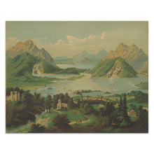 Cargar imagen en el visor de la galería, Digitally Restored and Enhanced 1878 Lakes of Killarney Print - Ireland County Kerry - Victorian Landscape Irish Heritage - Archival Print
